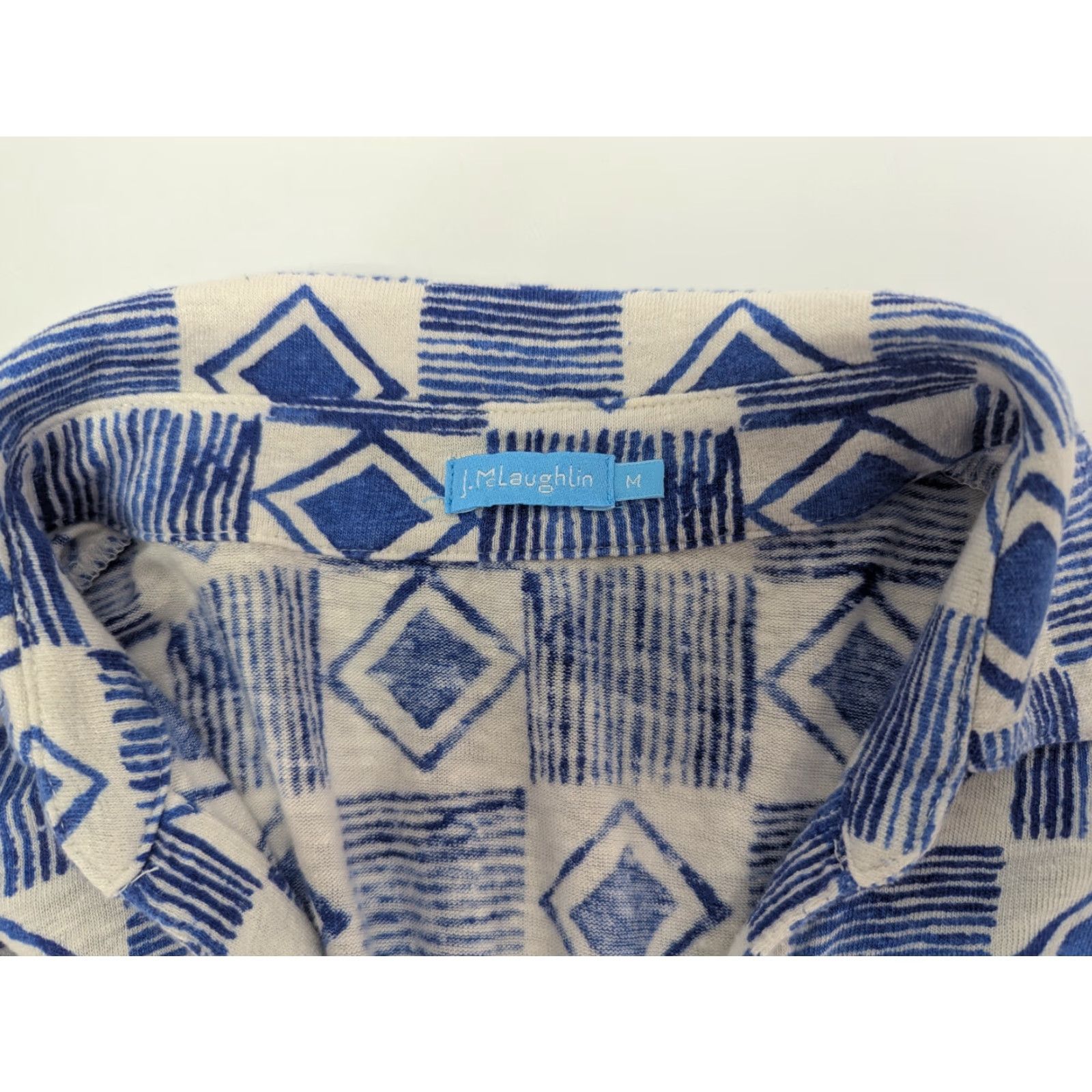 J.McLaughlin J McLaughlin Linen Shirt Top Printed Preppy Long Sleeve Button Up Blouse Medium Size M / US 6-8 / IT 42-44 - 6 Thumbnail