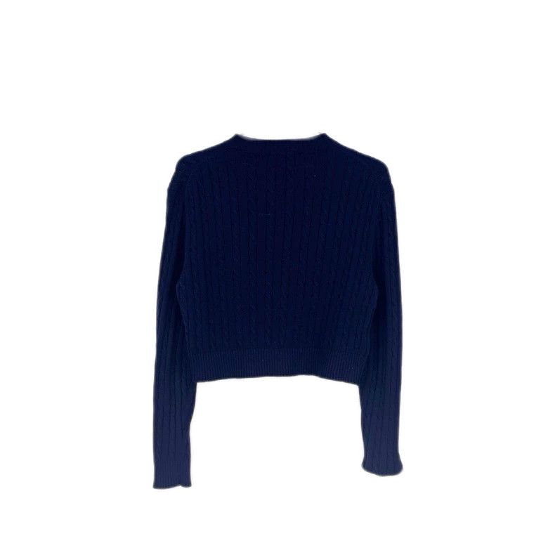 Prada Prada Size 38 Dark blue classic logo hemp pattern sweater Size US XS / EU 42 / 0 - 2 Thumbnail