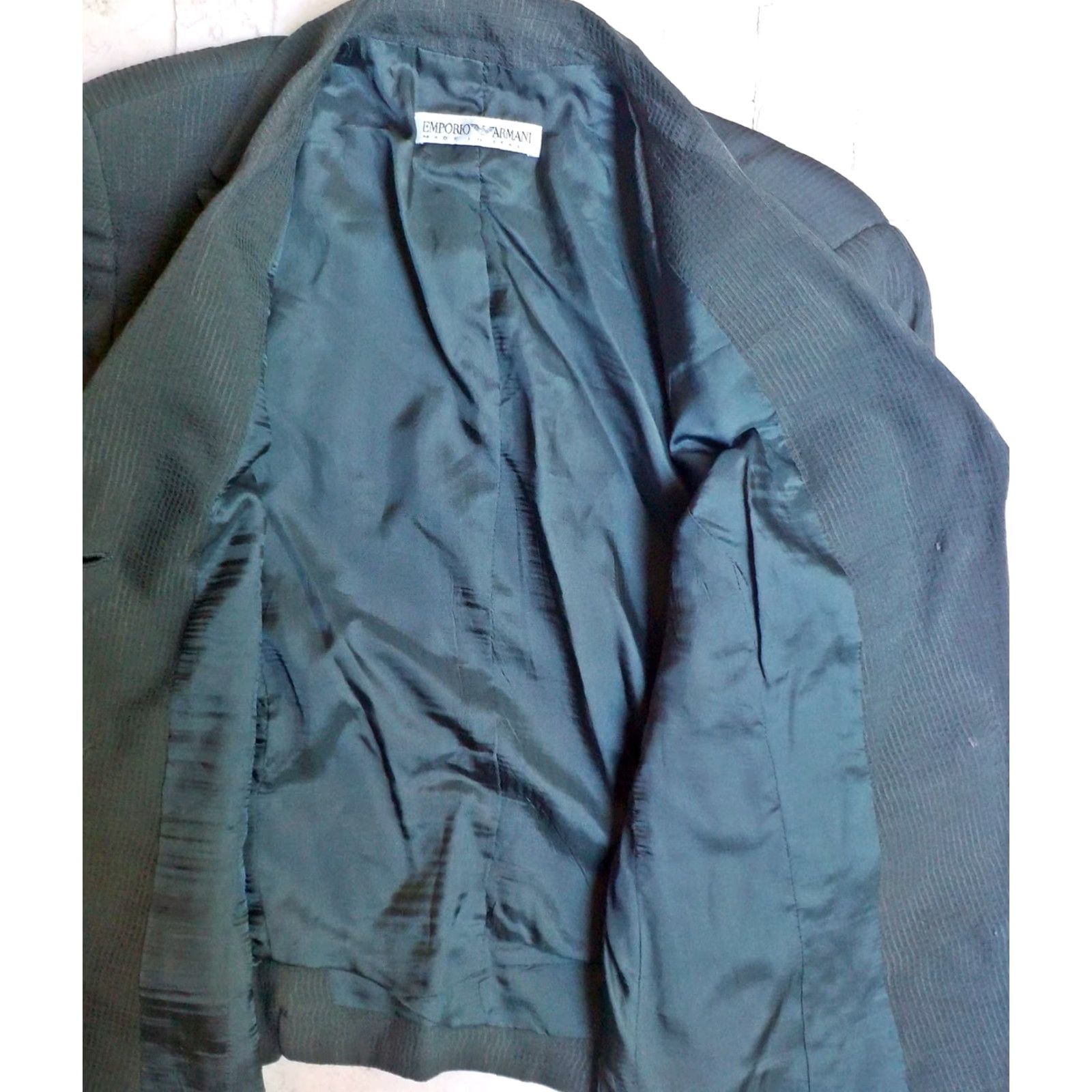 Emporio Armani Emporio Armani by Giorgio Armani Lightweight Rayon Blazer Gray Sz: 42 US: 6 Blazer Women Regular XS? (Note: original size info: Sz:42 US:6, Size: 6) Size M / US 6-8 / IT 42-44 - 5 Thumbnail