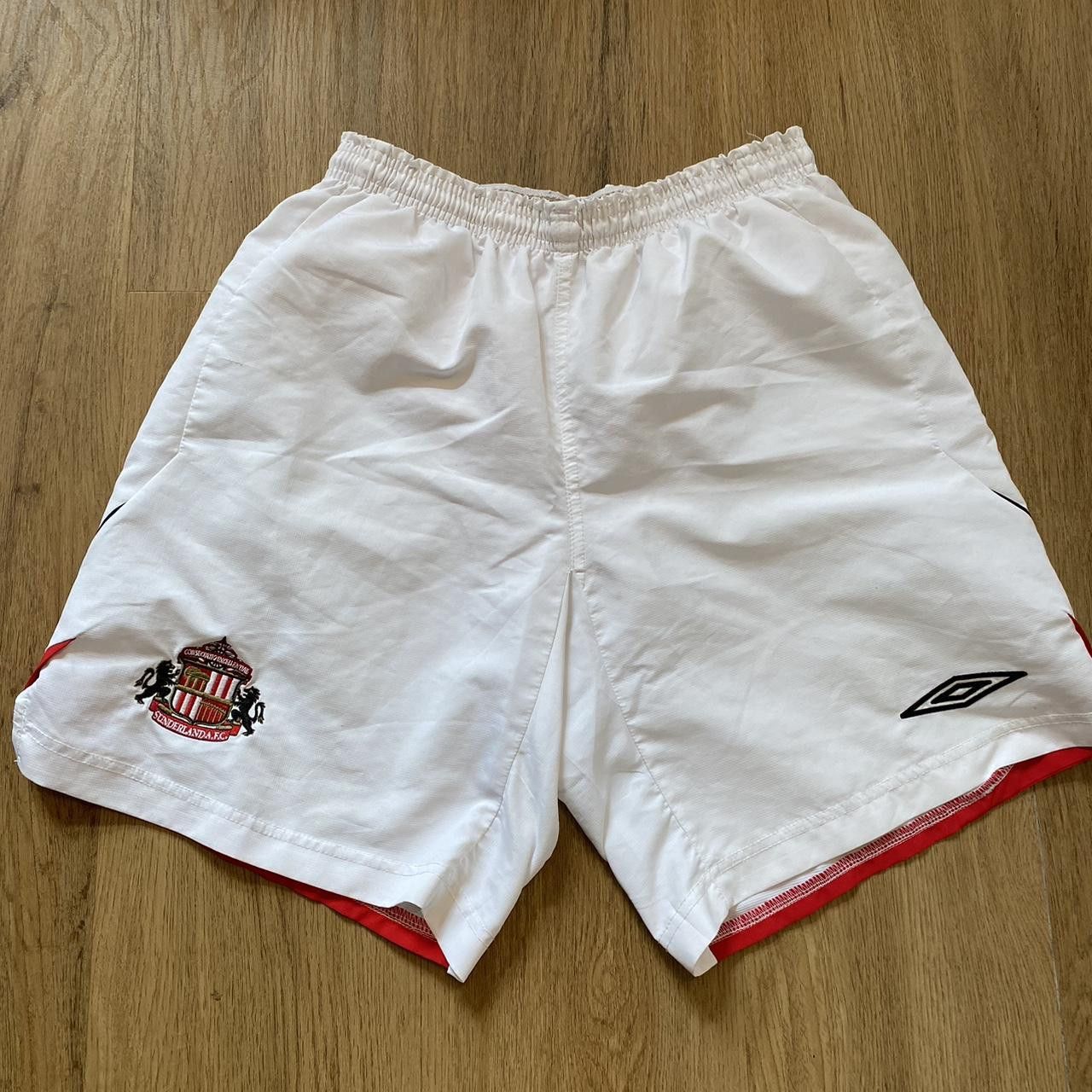 Short De Foot Vintage Sunderland Umbro – Noir Et Rouge – Homme Taille M