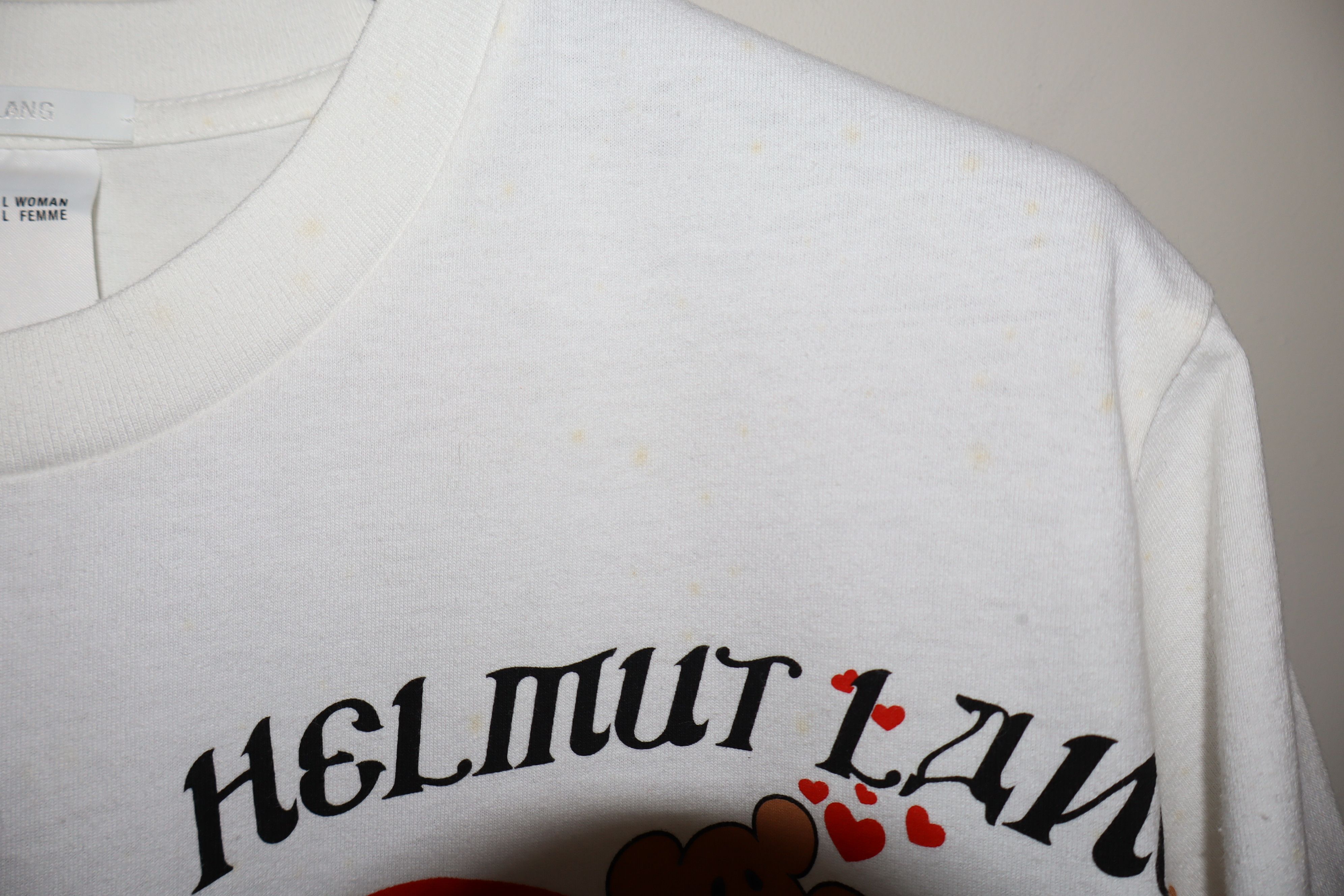 Helmut Lang Oversized teddy bear valentine t-shirt Size US M / EU 48-50 / 2 - 5 Thumbnail