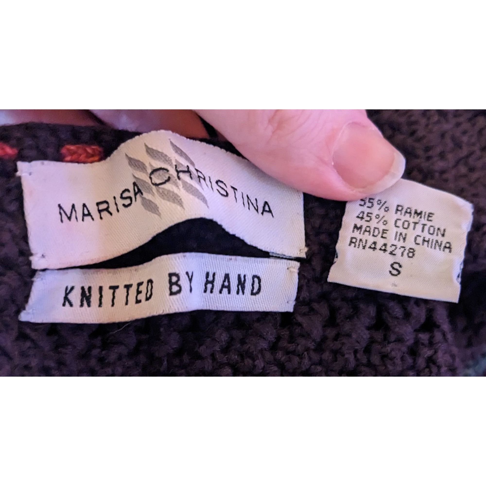 Other Vintage Marisa Christina Cottagecore Abstract Hand Knitted S Size S / US 4 / IT 40 - 3 Thumbnail