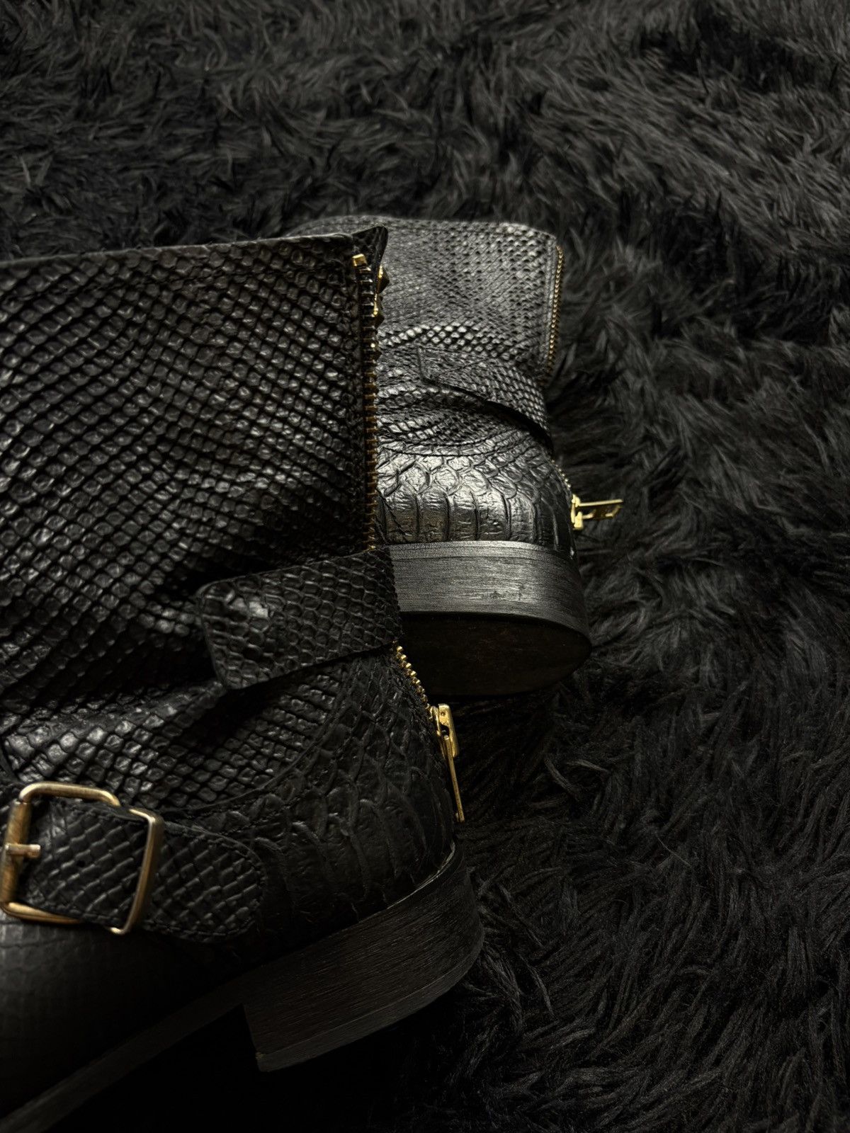 Other Rick Owens Style Archive Python Snake Skin Leather Boots Size US 7 / EU 40 - 7 Thumbnail