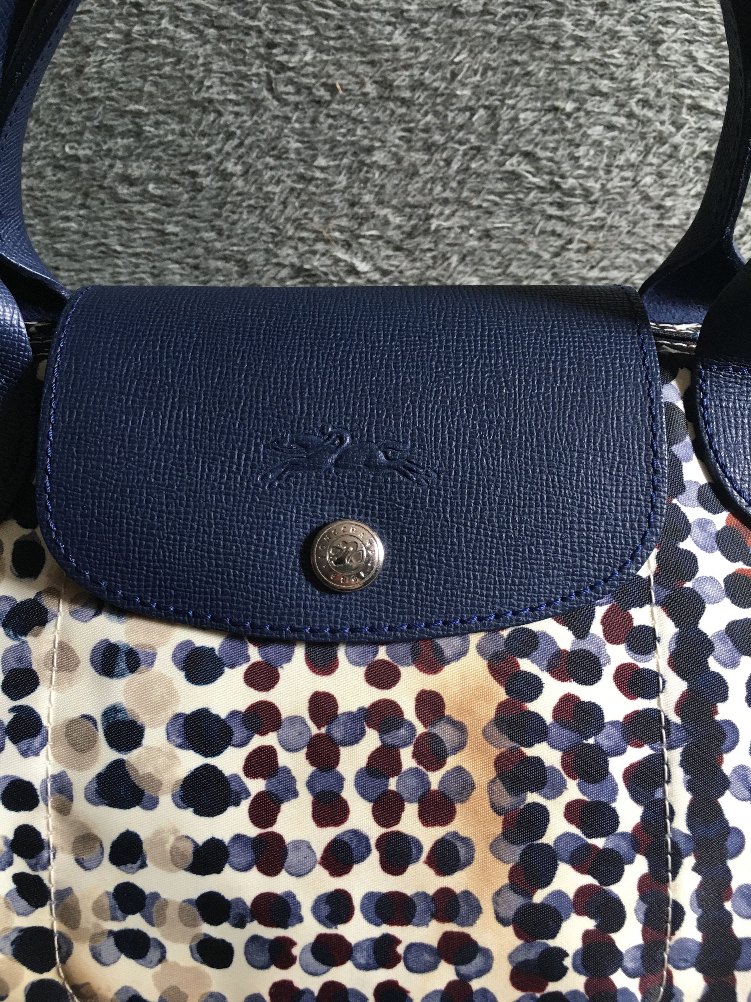 Longchamp LONGCHAMP Le Pliage Neo Blue Polka Dot Limited Edition Size ONE SIZE - 3 Thumbnail