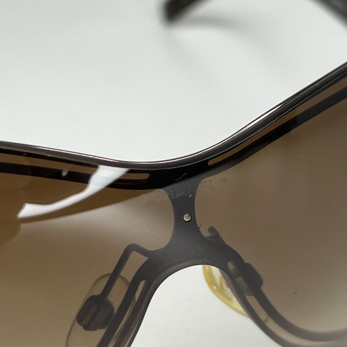 Chanel Chanel CC Oversized Brown Sunglasses Brown Fade Y2K Retro Size ONE SIZE - 8 Thumbnail