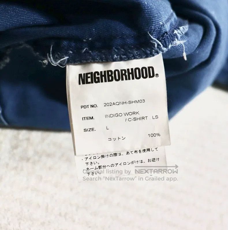 Neighborhood Neighborhood Indigo Dyed Denim Shirt Splatter Work Shirt J Size US L / EU 52-54 / 3 - 9 Thumbnail