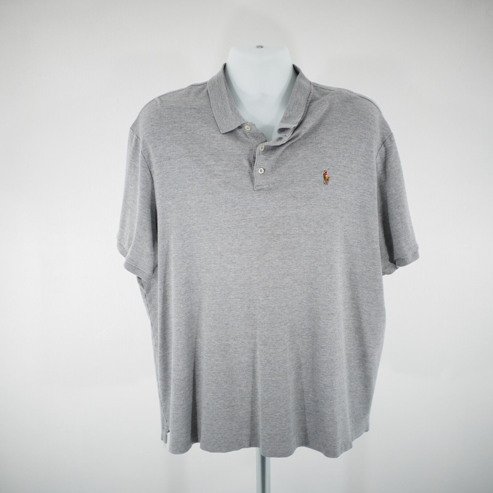 Ralph Lauren Polo Ralph Lauren Classic Fit 2XL Gray Short Sleeve Polo Shi Size US XXL / EU 58 / 5 - 4 Thumbnail