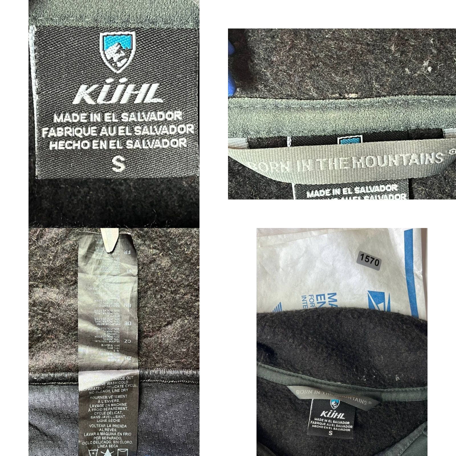 Born Kuhl Jacket Full Zip Hooded Outdoor Windbreaker Black Small Unisex Adults Pockets Zipped Pockets Thermal Hiking walking Regular Size S Size US S / EU 44-46 / 1 - 8 Thumbnail