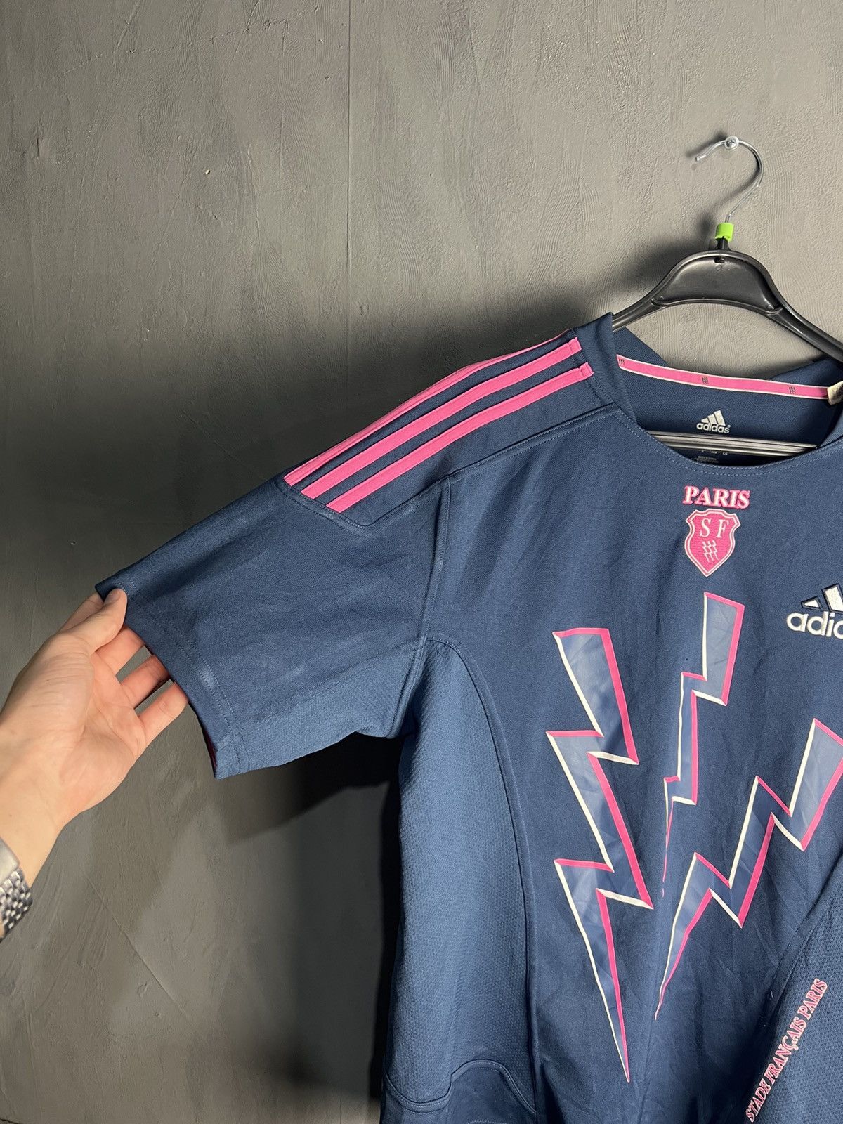 Adidas Vintage Adidas SF Paris France Rugby Y2K Flowers Jersey Size US L / EU 52-54 / 3 - 2 Thumbnail