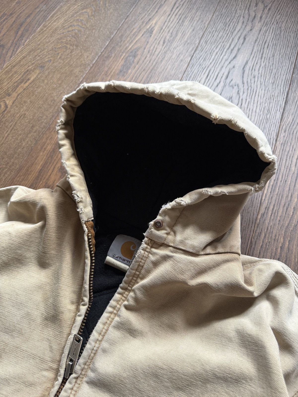 Carhartt Vintage Carhartt Canvas Hooded Work Jacket J04 Brown Size US XXL / EU 58 / 5 - 3 Thumbnail