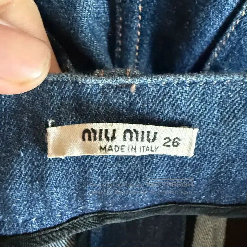 Miu Miu Miu Miu Blue Cotton Denim Pants for Women . Size 30" / US 8 / IT 44 - 3 Thumbnail