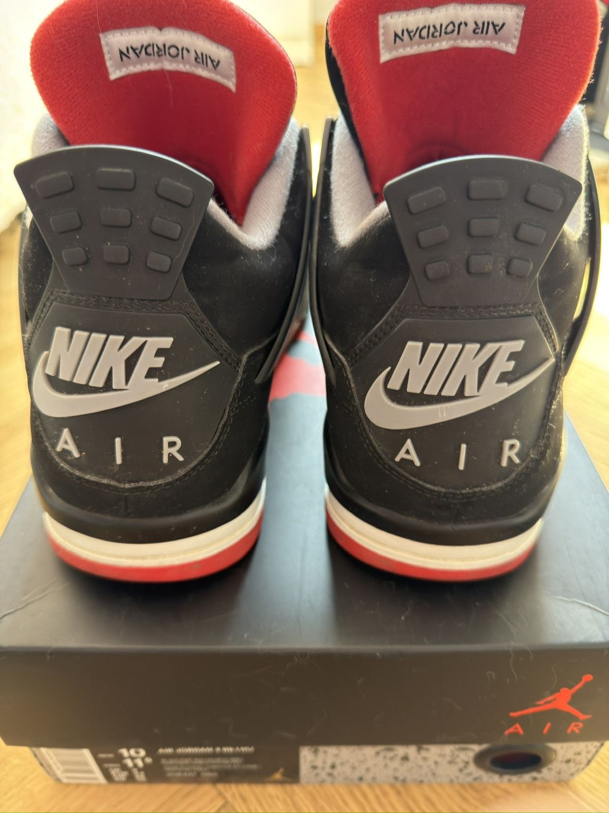 Nike Nike Air Jordan 4 Retro Bred (2019) Size US 10 / EU 43 - 4 Thumbnail