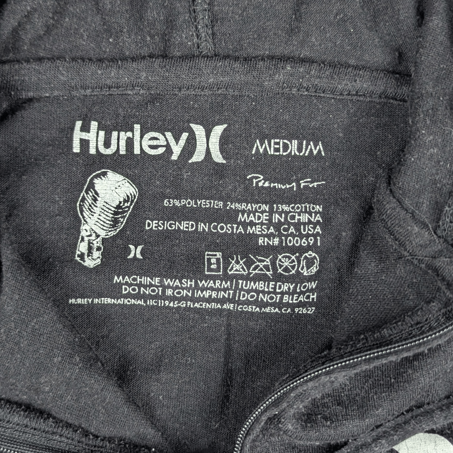 Hurley HURLEY Big Spell Out Logo Light Hoodie Size US M / EU 48-50 / 2 - 12 Thumbnail