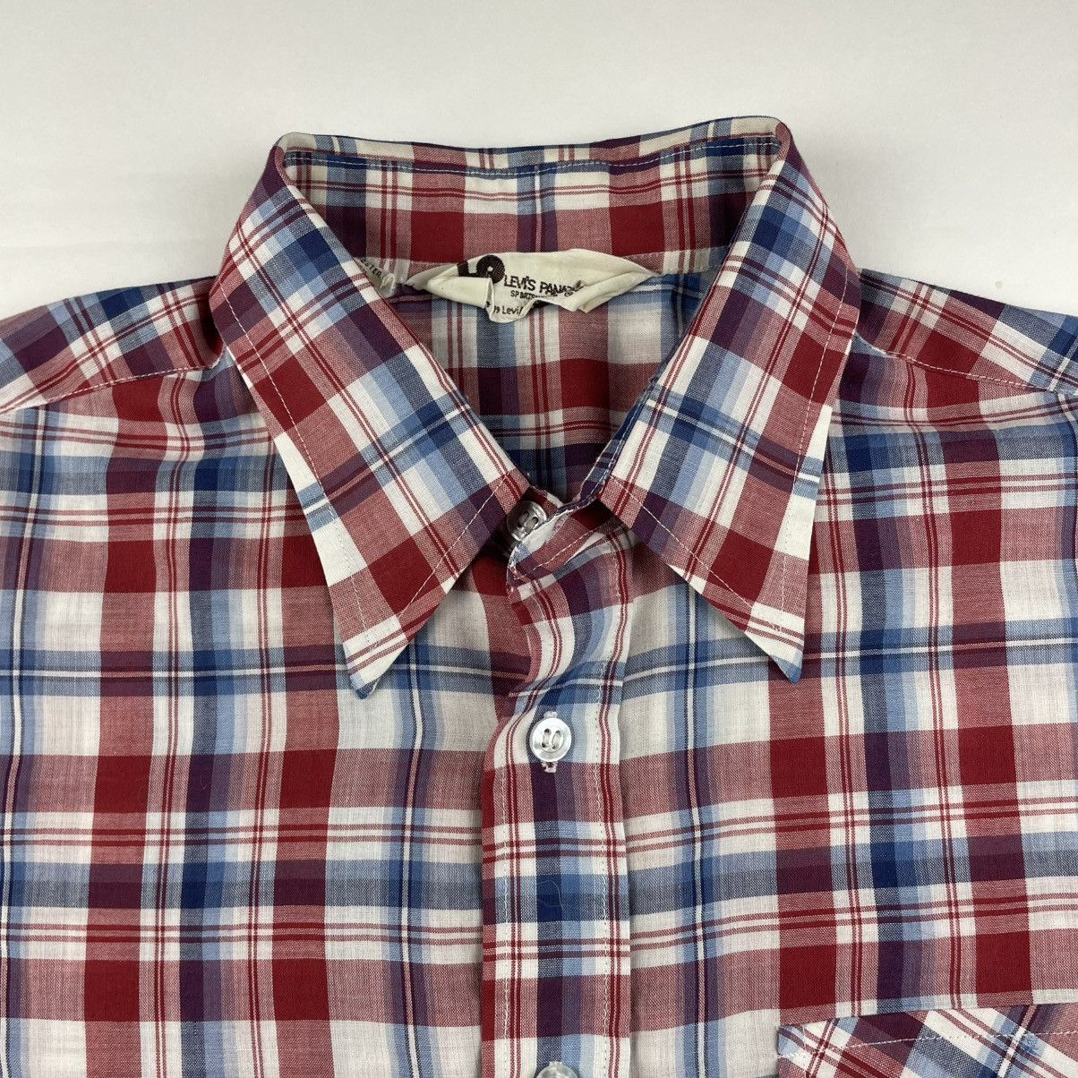Levi's Vintage 70’s LEVIS Panatela Shirt Size M/S Plaid Button Size US S / EU 44-46 / 1 - 4 Thumbnail