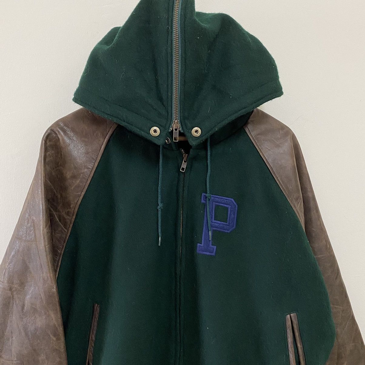 VTG 90’s Polo Sport Hybrid Leather Patina Sleeve Jacket