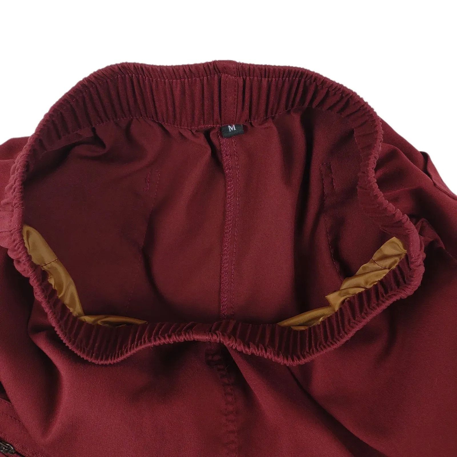Other NiaaHinn Scrubs Burgundy Zipper Ankle Cargo Pocket Pants Size 32" / US 10 / IT 46 - 3 Thumbnail