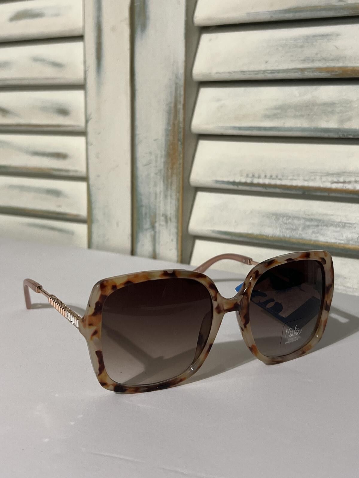 Other Bob Mackie Oversized Square Tortoiseshell Sunglasses Size ONE SIZE - 3 Thumbnail