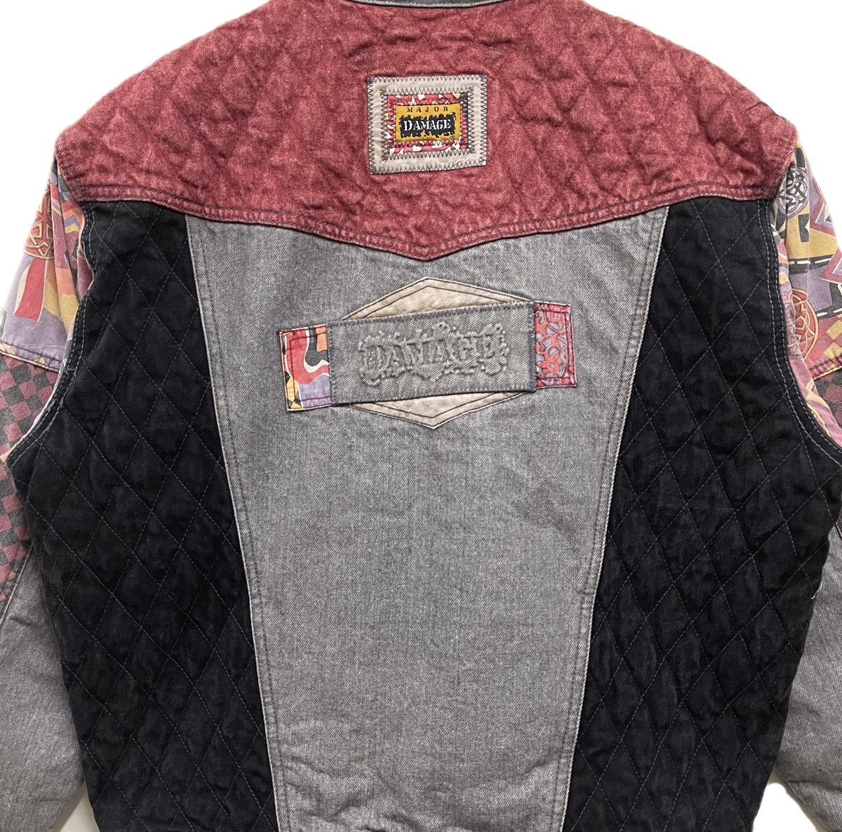 Vintage Vintage Major Damage Denim Jacket Patchwork Size US XL / EU 56 / 4 - 4 Thumbnail