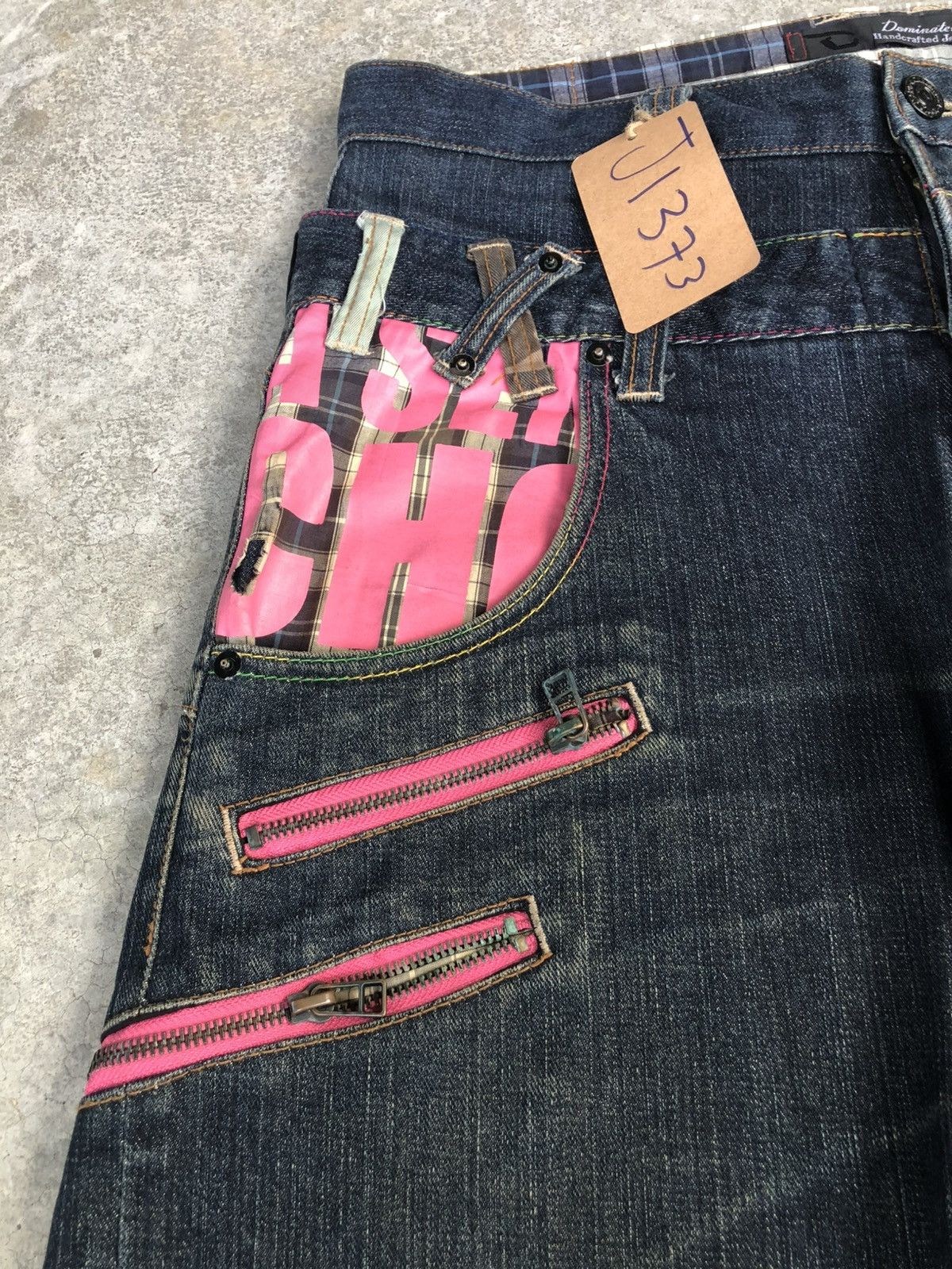Hysteric Glamour Dominate Handcrafted Double Waist Distressed Jeans Size US 33 - 16 Thumbnail