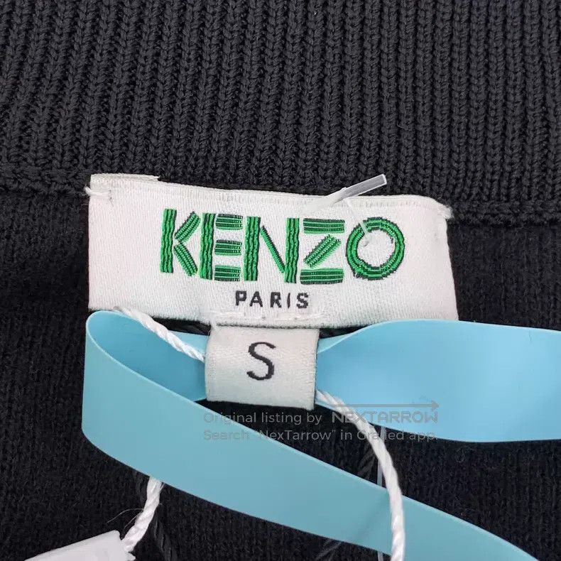 Kenzo Kenzo Black geometric pattern letter embroidered long-slee Size S / US 4 / IT 40 - 5 Thumbnail