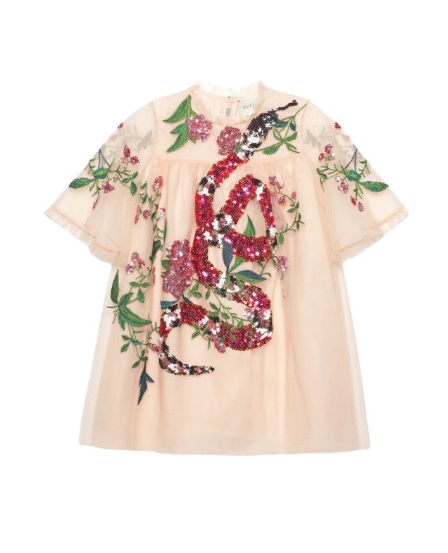 Gucci Gucci CHILDREN'S 12years Embroidered Tulle Dress Size XL / US 12-14 / IT 48-50 - 1 Thumbnail