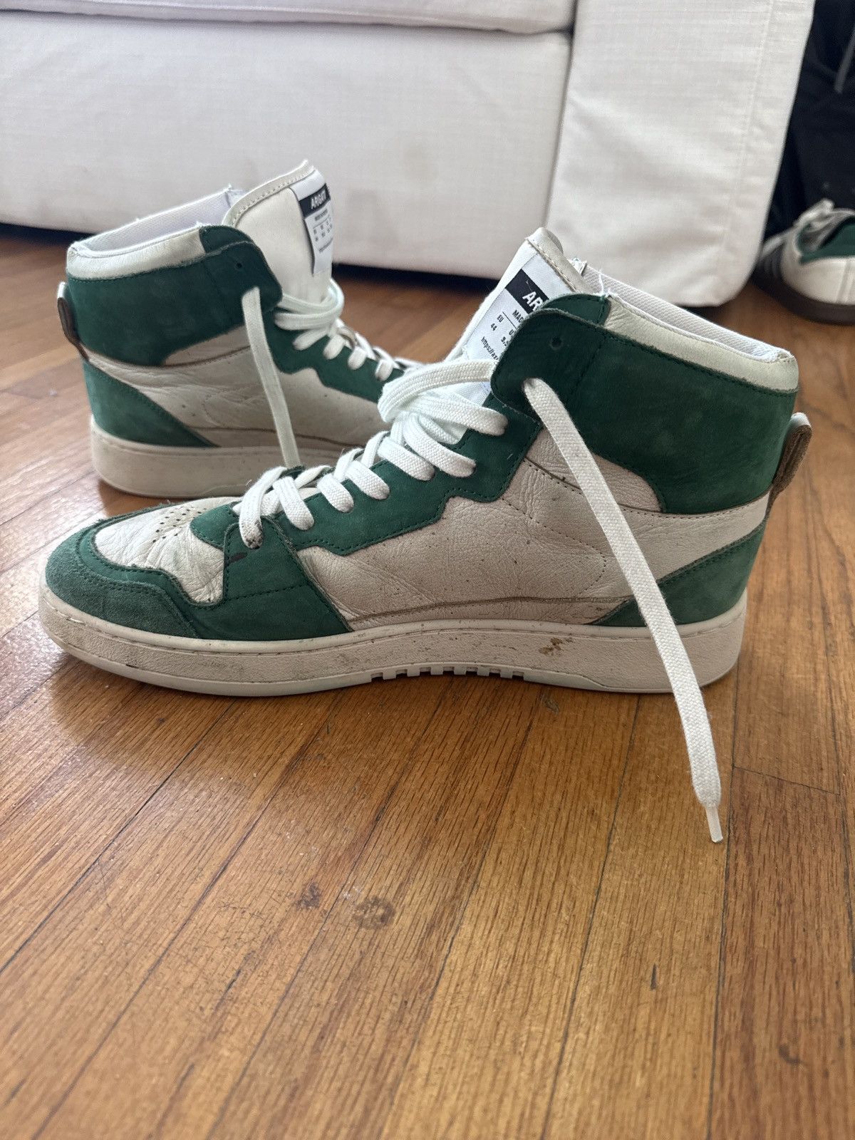 Axel Arigato Axel Arigato Green & White hi-top shoes Size US 10.5 / EU 43-44 - 3 Thumbnail