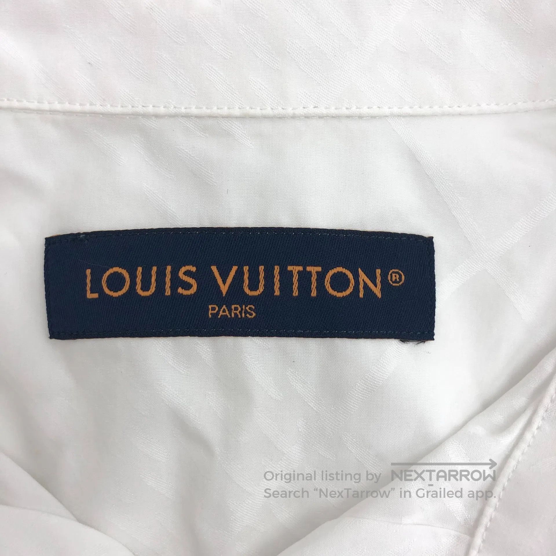 Louis Vuitton Louis Vuitton White textured jacquard cotton collar long-s Size US L / EU 52-54 / 3 - 5 Thumbnail