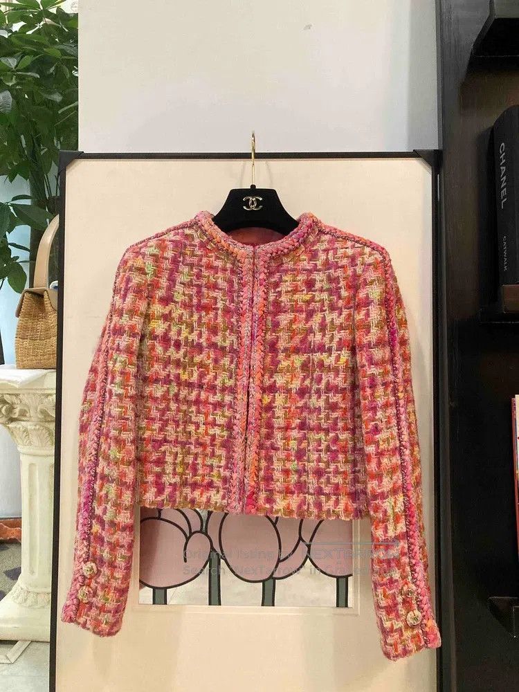 Chanel Chanel Orange-coloured glitter short coat Size XXS / US 00 / IT 34 - 1 Thumbnail