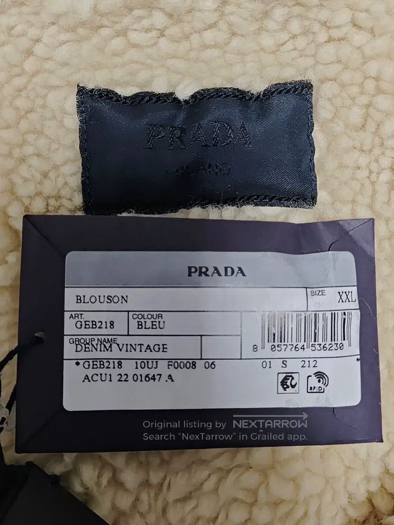 Prada Prada FW22 Logo lapel long-sleeved denim jacket Size US XXL / EU 58 / 5 - 5 Thumbnail
