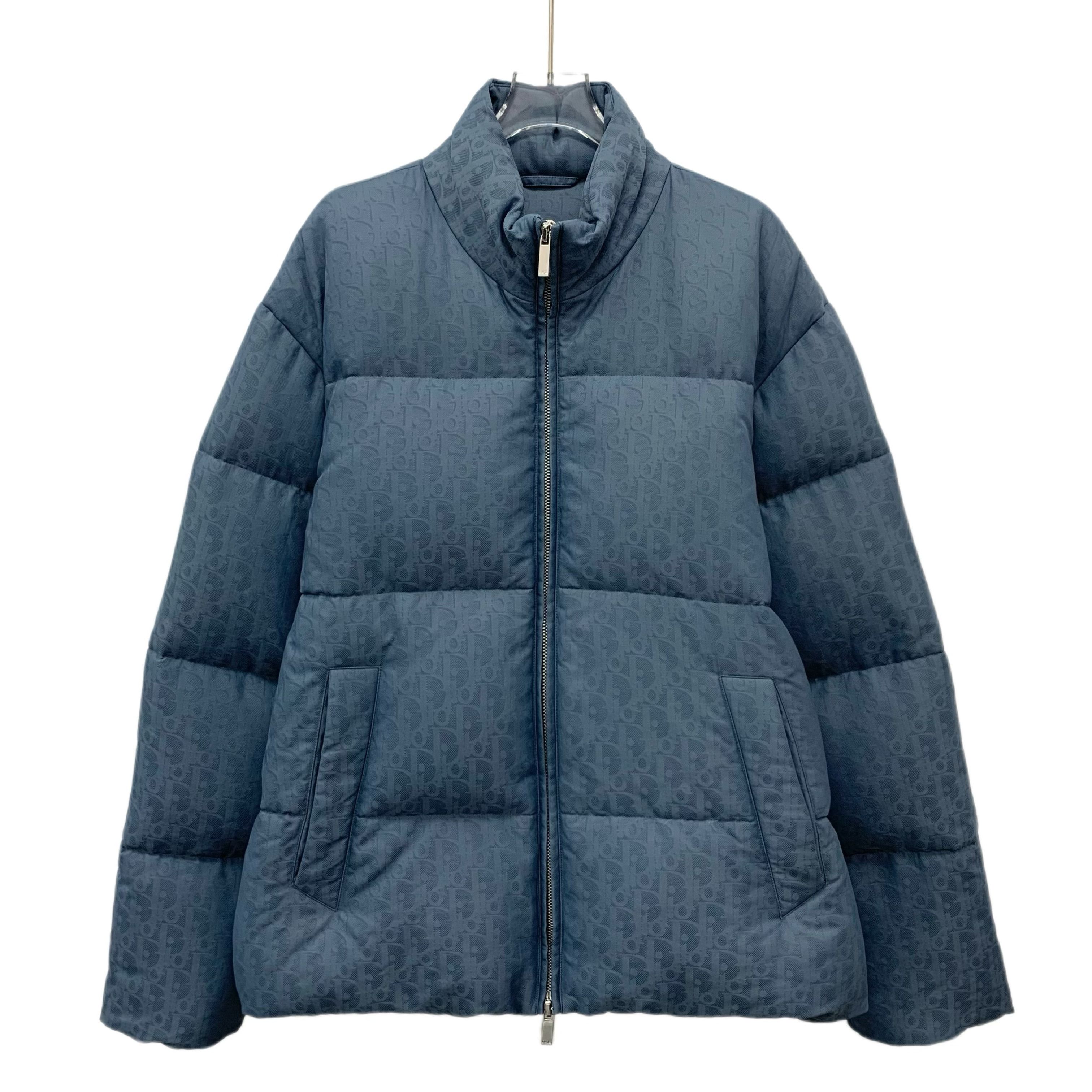 Dior Dior Monogram Down Jacket Blue (L) Size L / US 10 / IT 46 - 1 Thumbnail