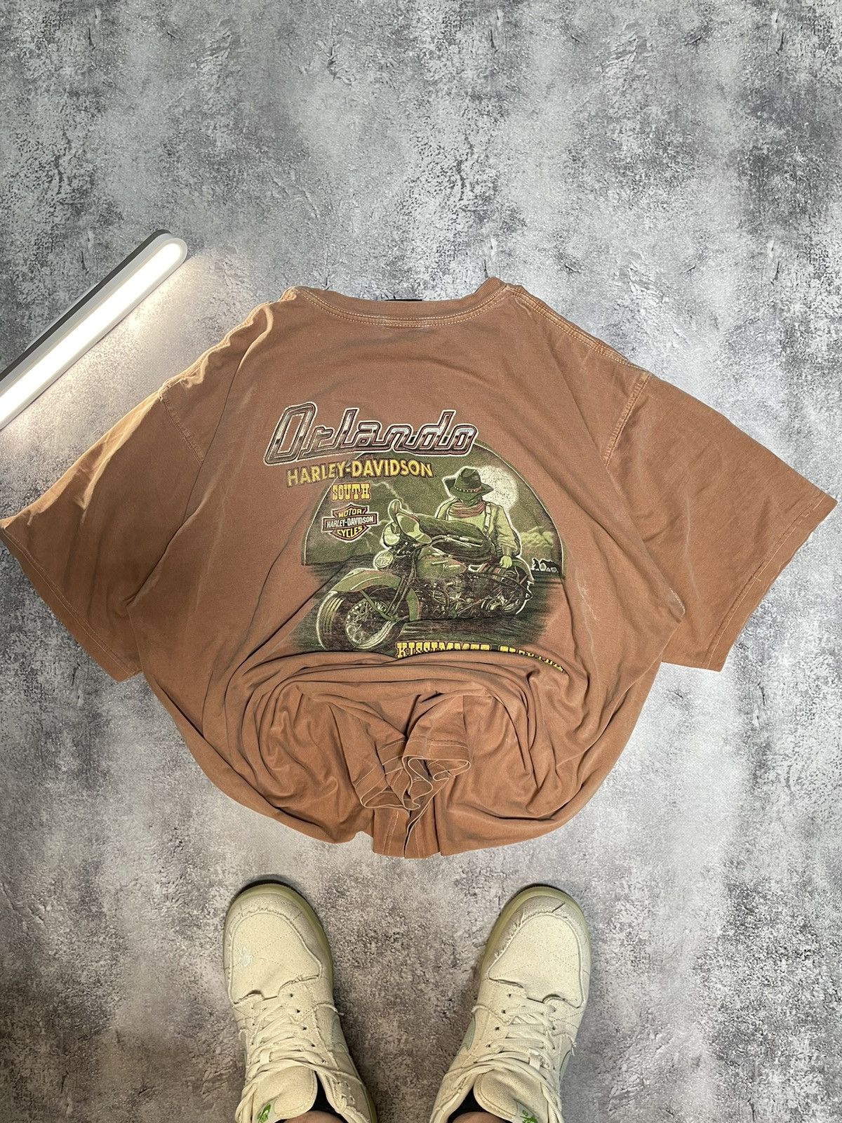 Harley Davidson Vtg Y2K 2000 HD Orlando FL Dbl-Sided Biker Grphc Tee Size US XXL / EU 58 / 5 - 2 Thumbnail