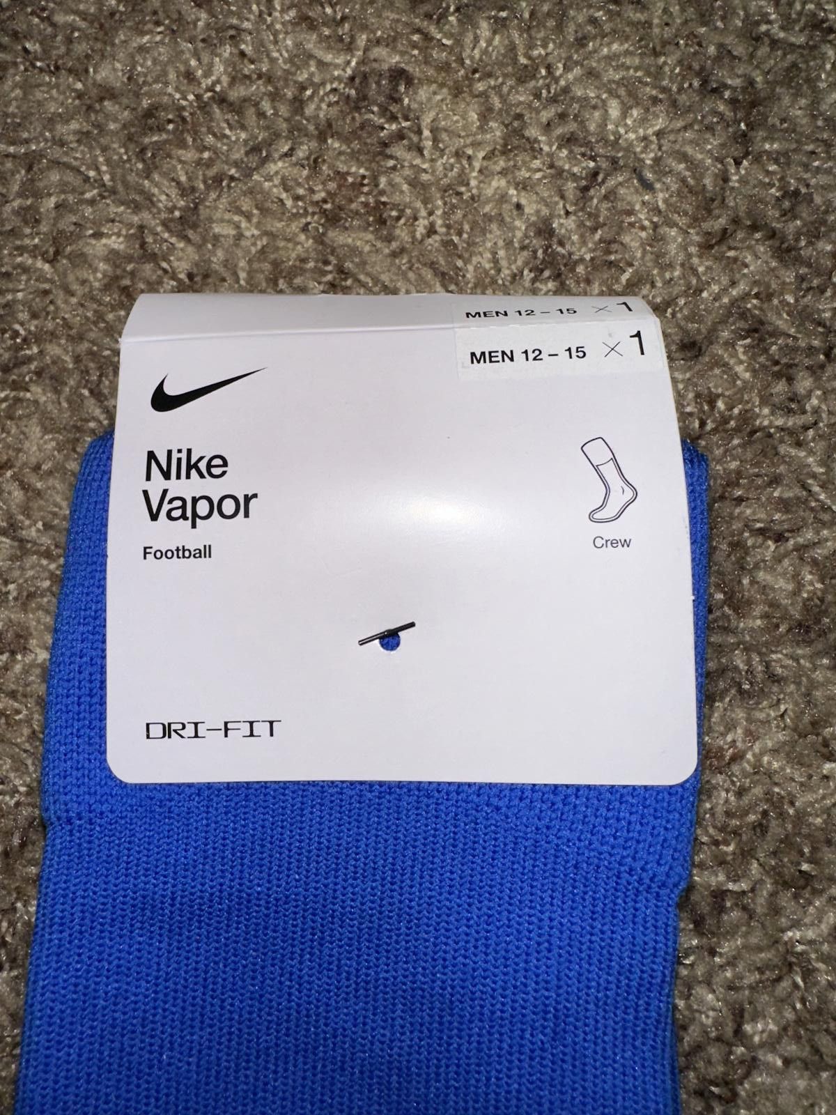 Nike Nike Vapor Football Blue Crew Socks Size ONE SIZE - 3 Thumbnail