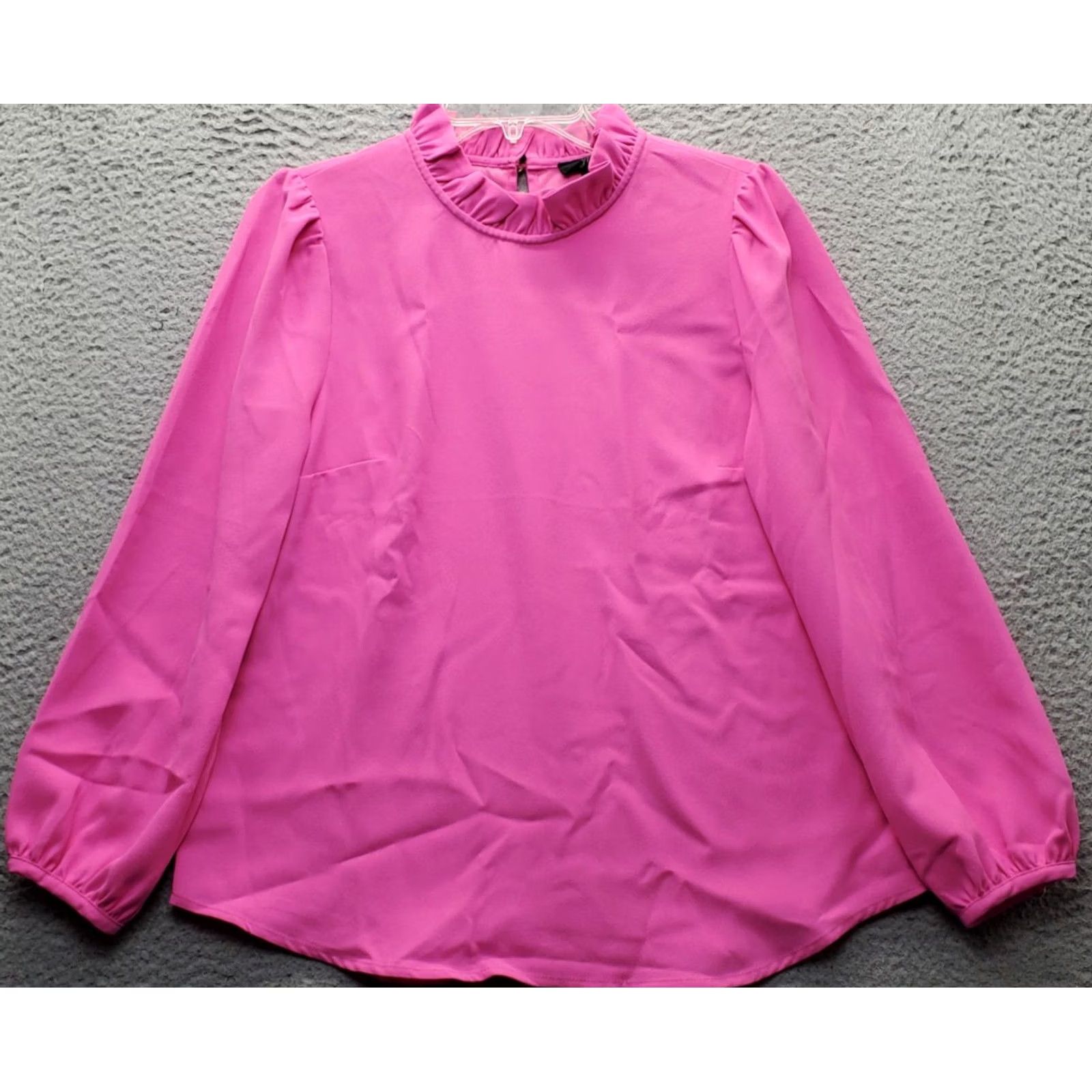 J.Crew J.CREW Blouse Top Womens Size S Pink Lightweight Balloon Sleeve Mock Neck Blouse Size S / US 4 / IT 40 - 2 Thumbnail