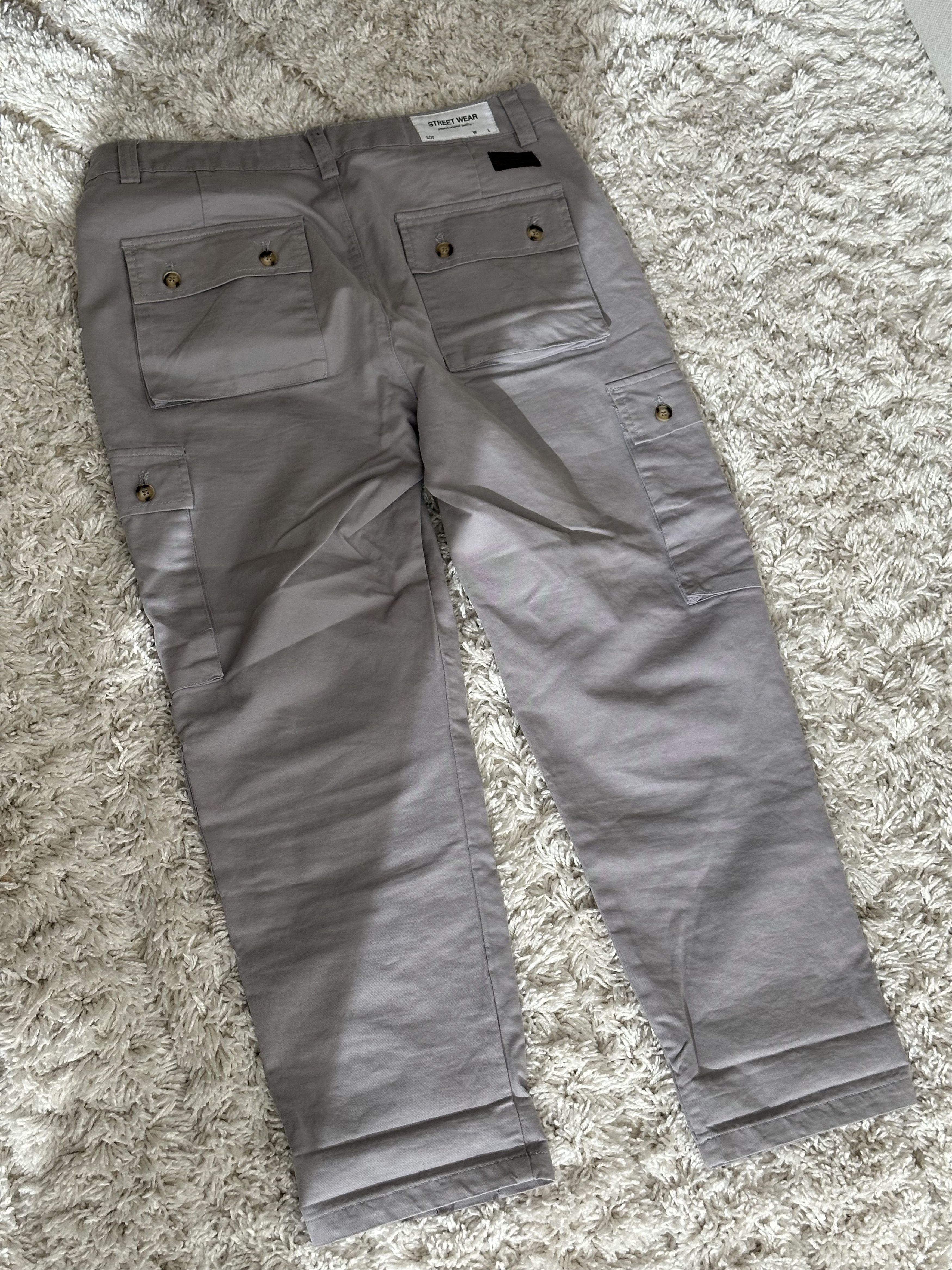 Other Gray 34W Cargo Pants Mens Korean Streetwear Hip Hop Techwear Size US 34 / EU 50 - 2 Thumbnail