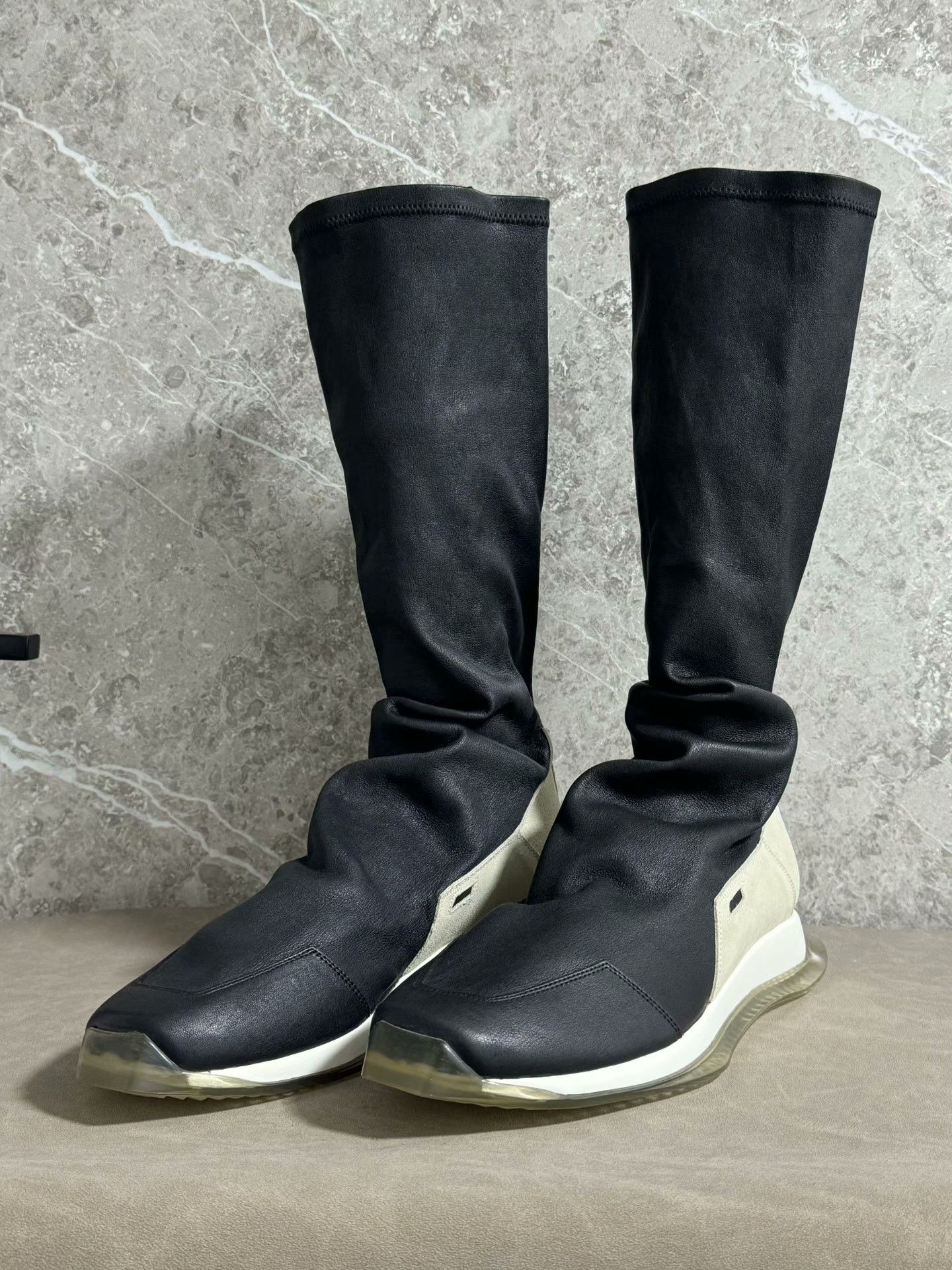 Rick Owens Rick Owens Oblique Runner Stretch Sock Boots Size US 11.5 / EU 44-45 - 1 Thumbnail