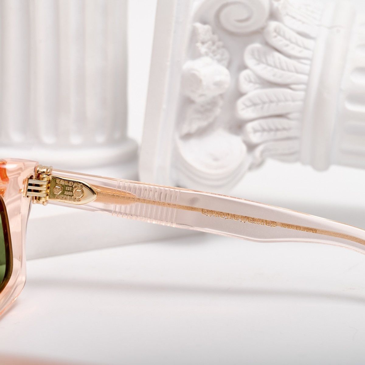 Chrome Hearts CHROME HEARTS STEEZIN PINK CRYSTAL SUNGLASSES Size ONE SIZE - 4 Thumbnail