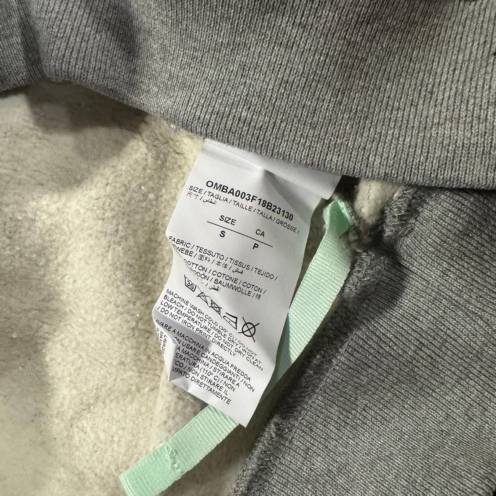 Off-White Grey Blue Checkered Arrows Logo Sweatshirt Size S / US 4 / IT 40 - 6 Thumbnail