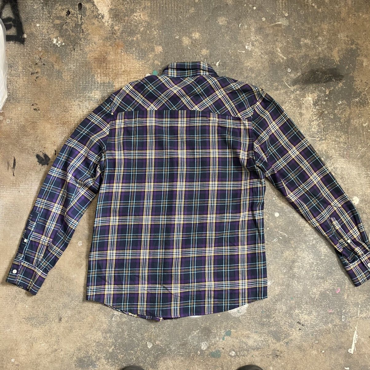 Topman Topman Purple & Yellow Multicolor Plaid Button up Size US L / EU 52-54 / 3 - 2 Thumbnail