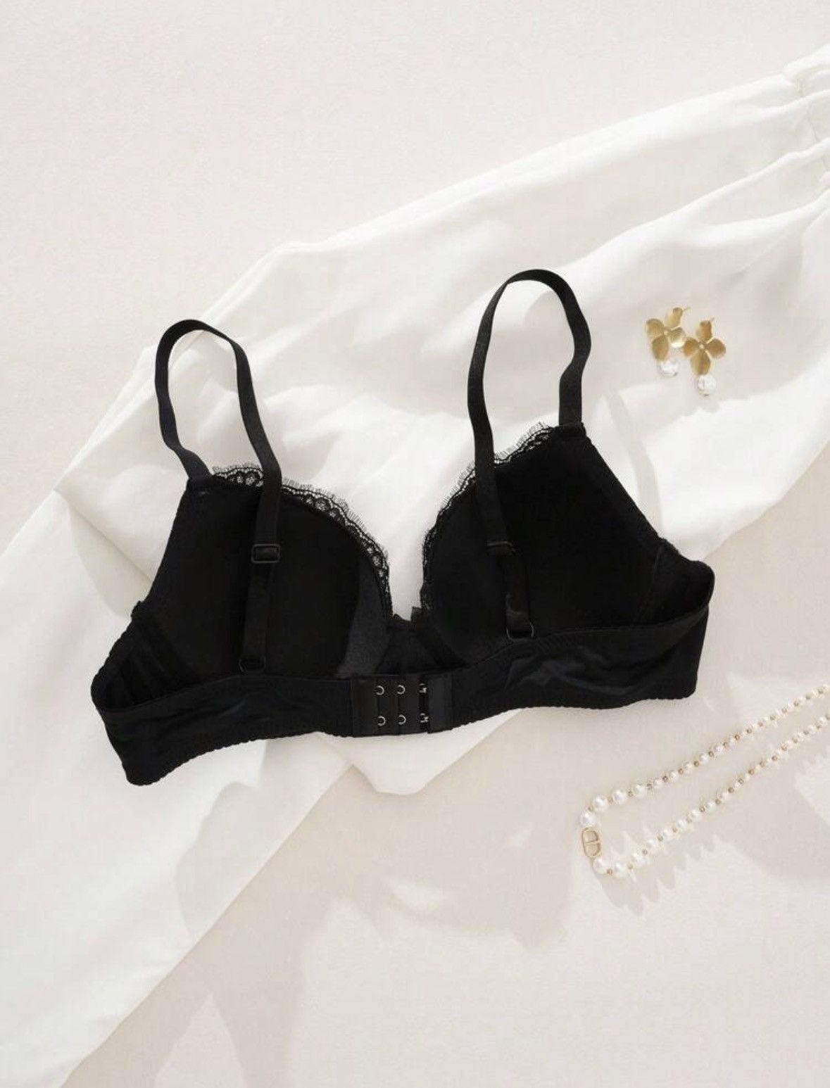 Other Chic Dark Red & Black Lace Underwire Bra Size ONE SIZE - 2 Thumbnail