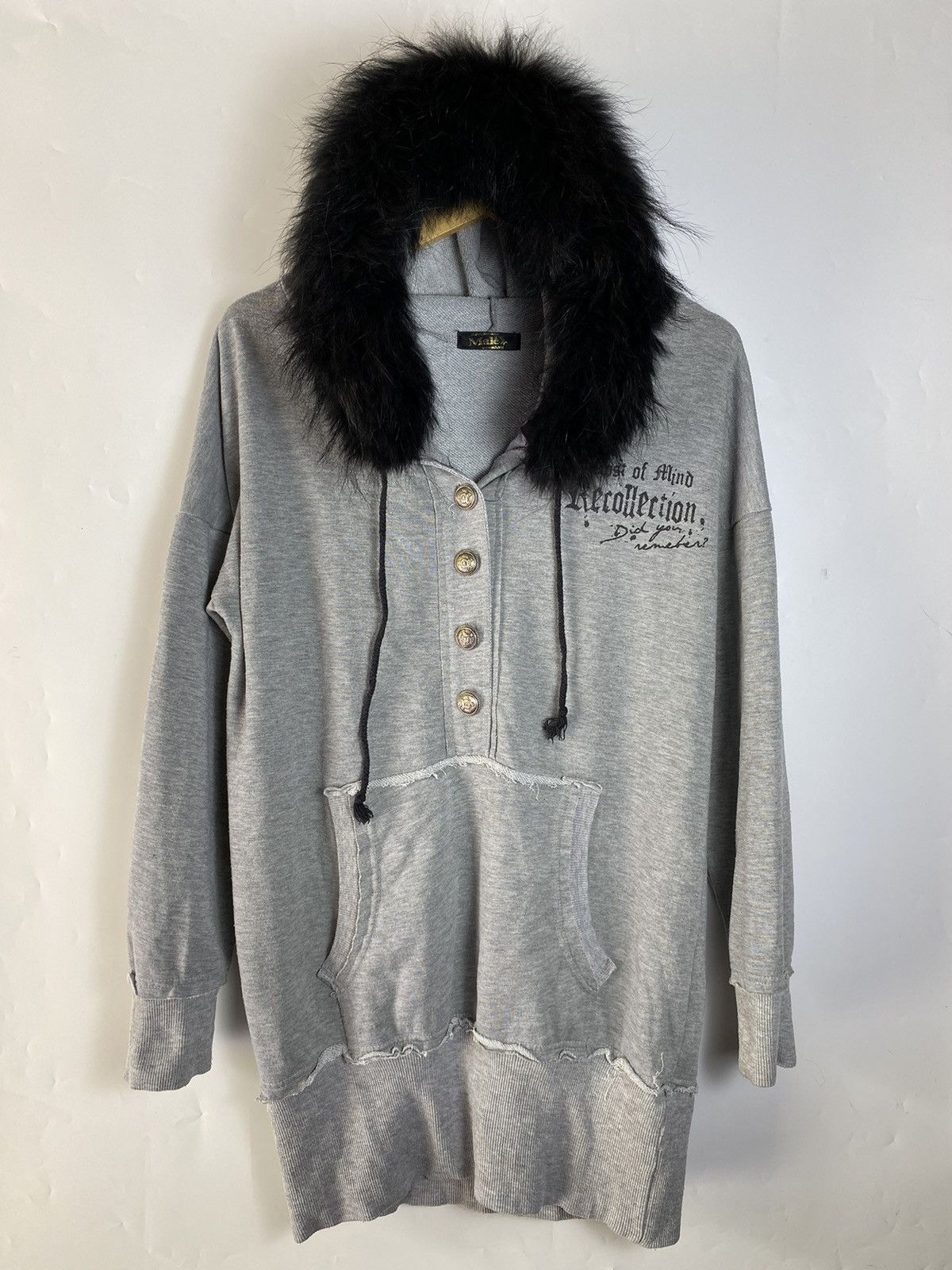 14th Addiction × If Six Was Nine × Le Grande Bleu (L.G.B.) Fur hoodie japanese brand poem skull male Size US L / EU 52-54 / 3 - 7 Thumbnail