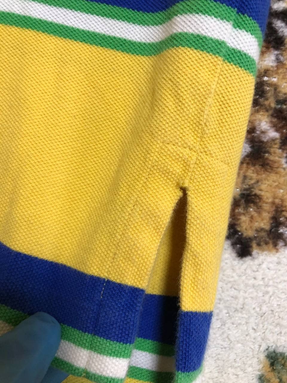 Polo Ralph Lauren Polo Ralph Lauren Yellow Stripe Cotton Polo Men's Size US XL / EU 56 / 4 - 11 Thumbnail