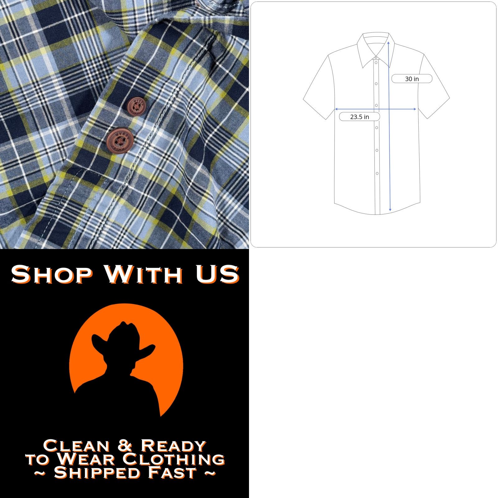 Ariat Ariat Shirt Adult LARGE Blue Plaid Rebar Workwear Outdoor Pockets Stretch Size US L / EU 52-54 / 3 - 8 Thumbnail