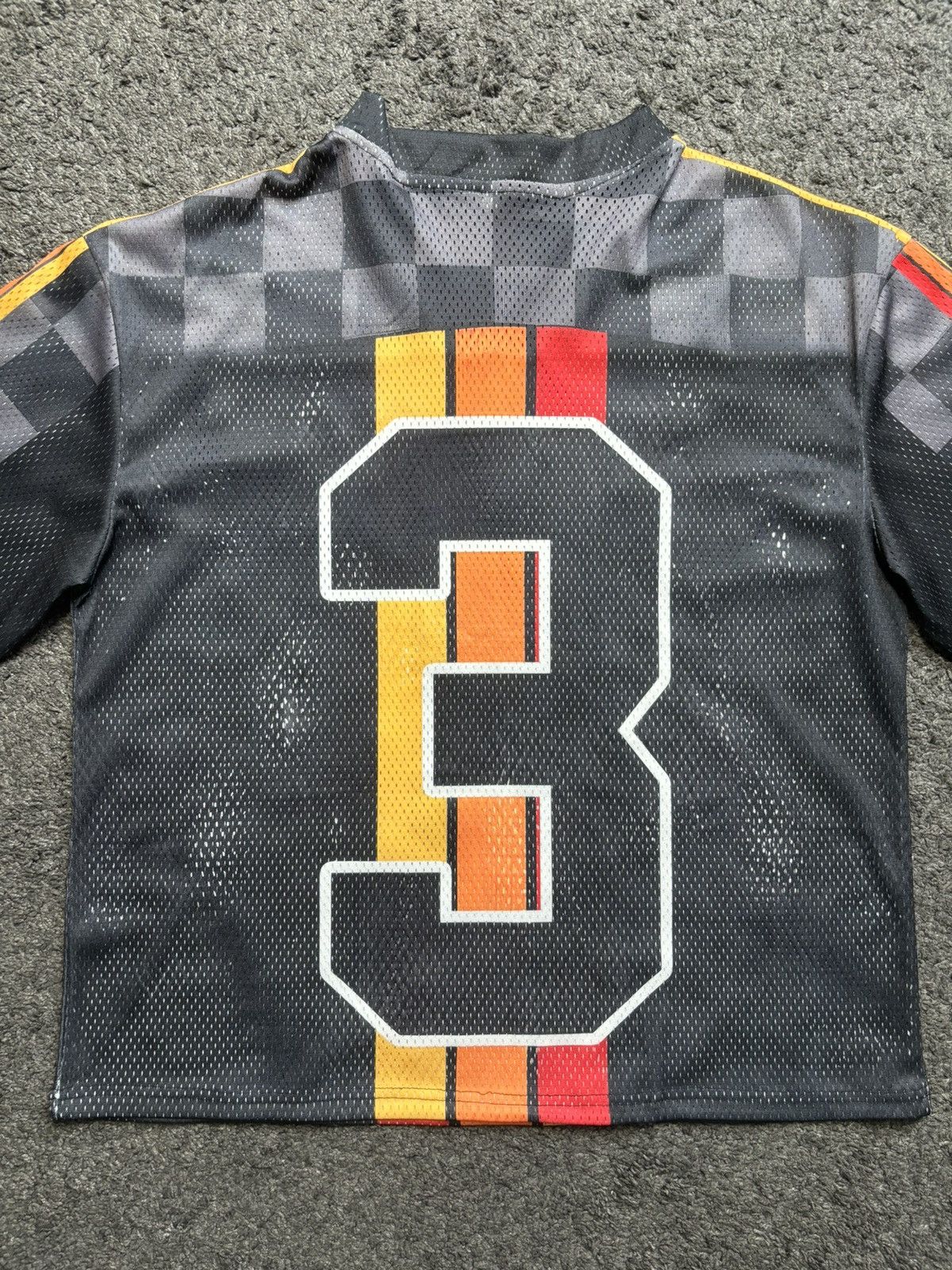 Japanese Brand Vintage oversize number 3 racing black red football jersey Size US L / EU 52-54 / 3 - 14 Thumbnail