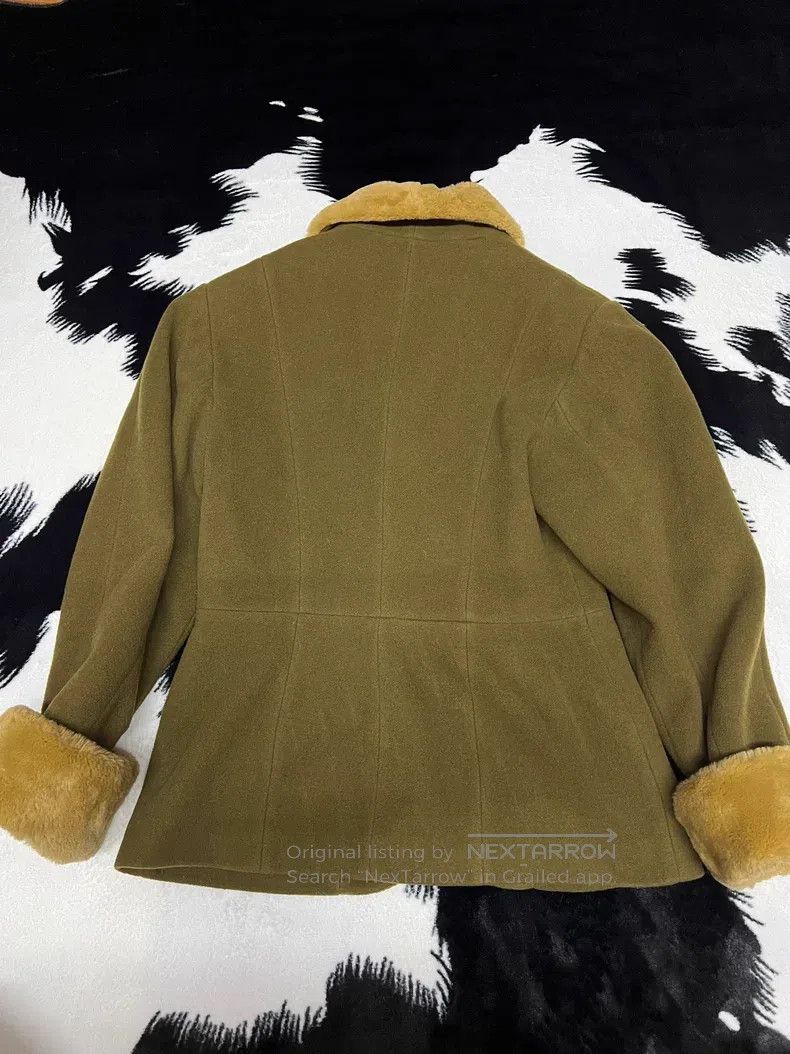 Kenzo Kenzo Sauerkraut Green, Faux Fur Collar and Sleeve, Tailor Size XS / US 0-2 / IT 36-38 - 5 Thumbnail