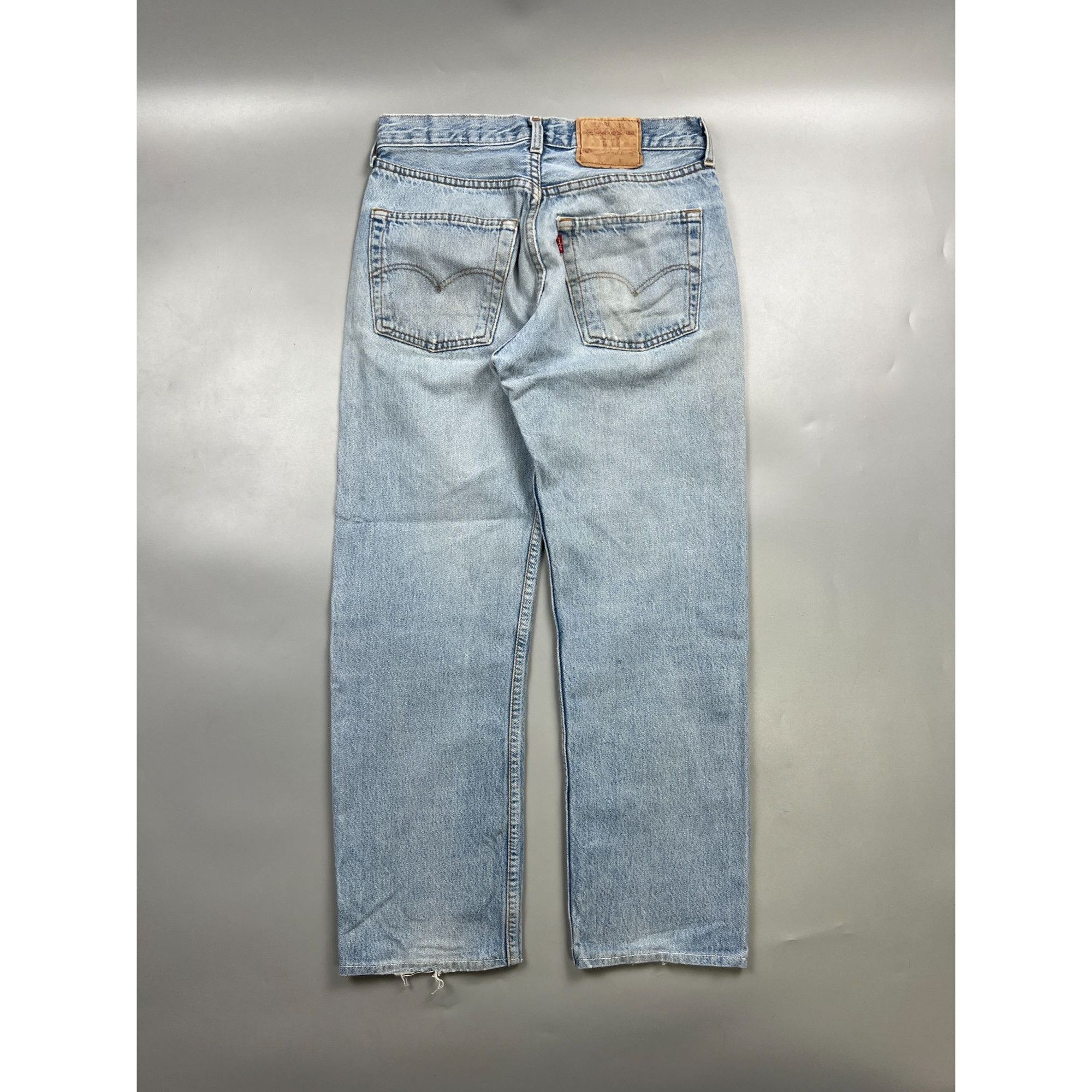Levi's Levi’s 501 Made in UK Distressed Patchwork Denim Jeans Size US 31 - 16 Thumbnail