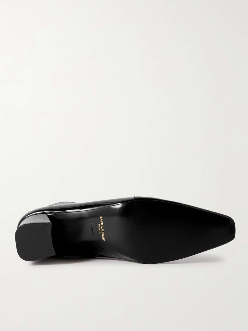 Saint Laurent Paris o1s1wg110126 776861 Rainer Boots in Patent Leather in Black Size US 7 / EU 40 - 6 Thumbnail