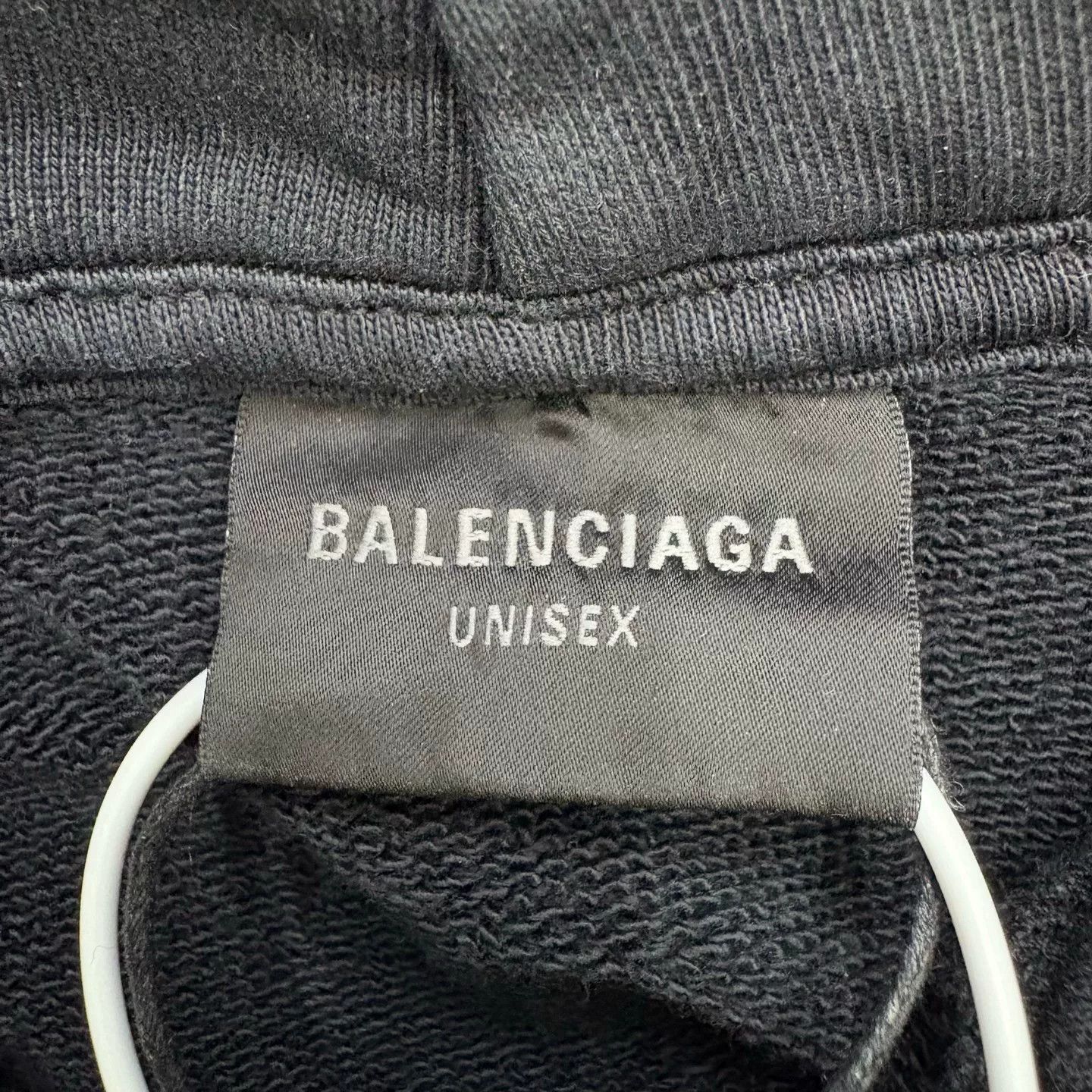 Balenciaga balenciaga black logo hoodie for men Size US M / EU 48-50 / 2 - 3 Thumbnail