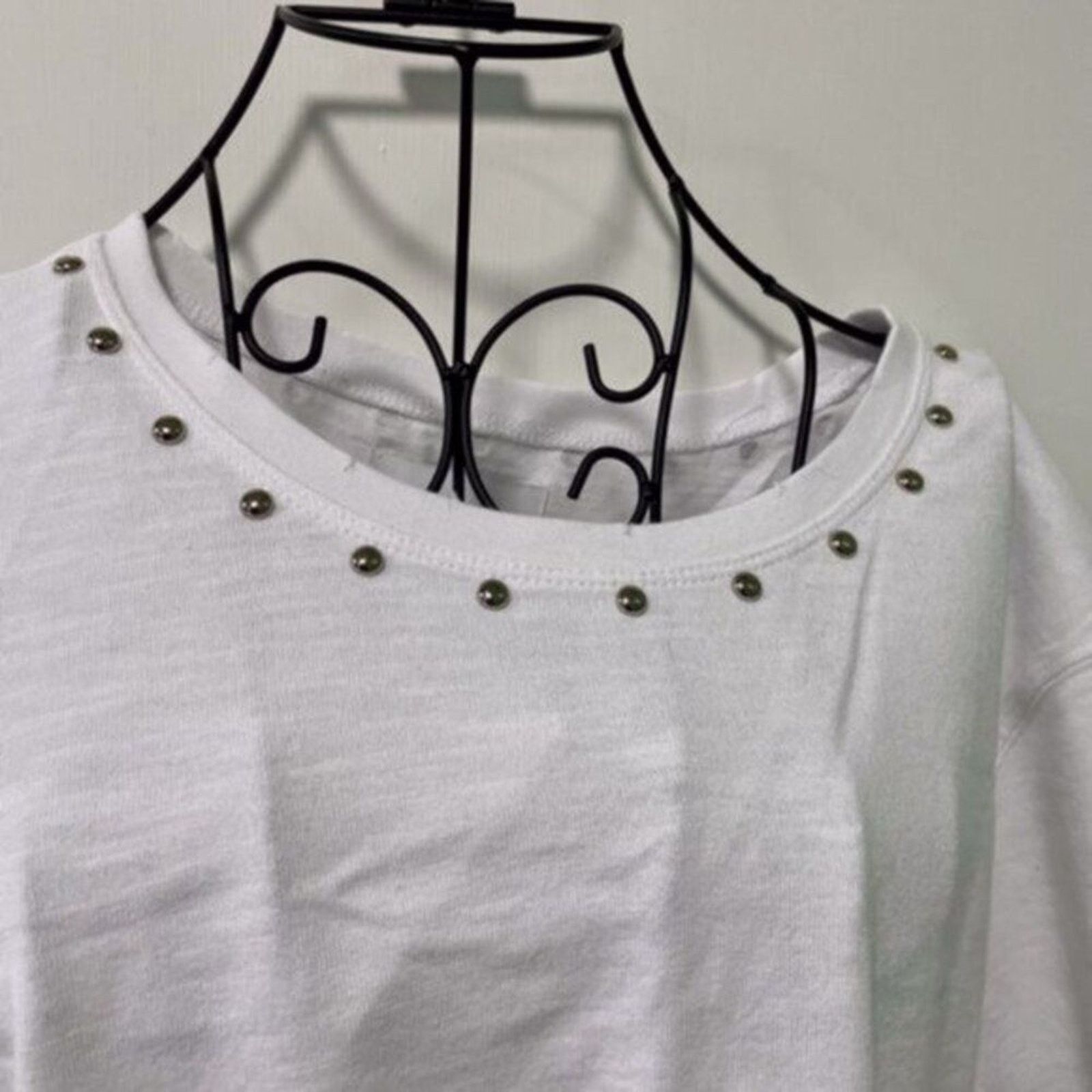 Current/Elliot Current Elliott shirt white with metal studs size 8 Size M / US 6-8 / IT 42-44 - 4 Thumbnail