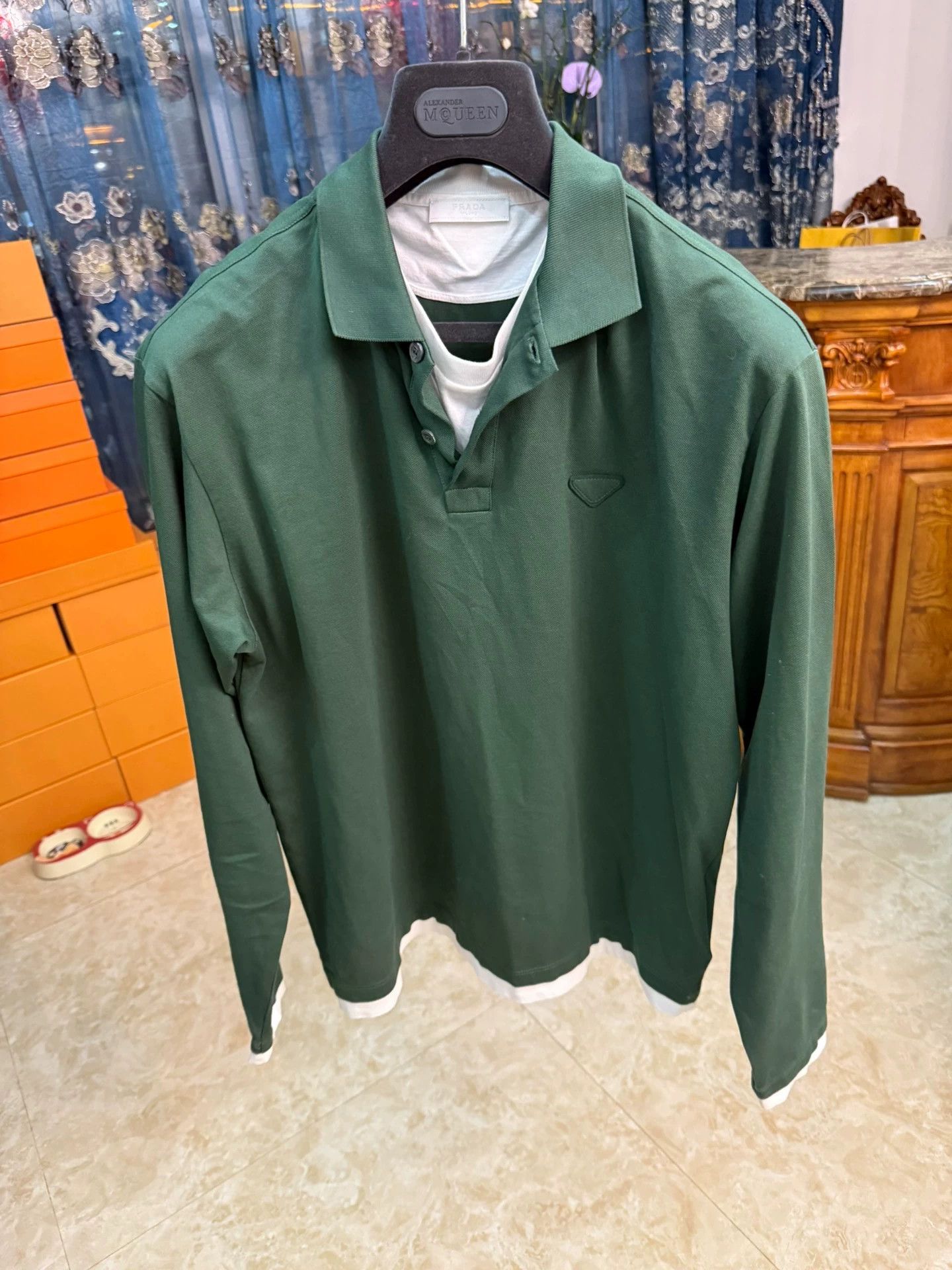 Prada Prada Two-Piece XL Polo & Jacket New Color Triangle Logo Size US XL / EU 56 / 4 - 1 Thumbnail