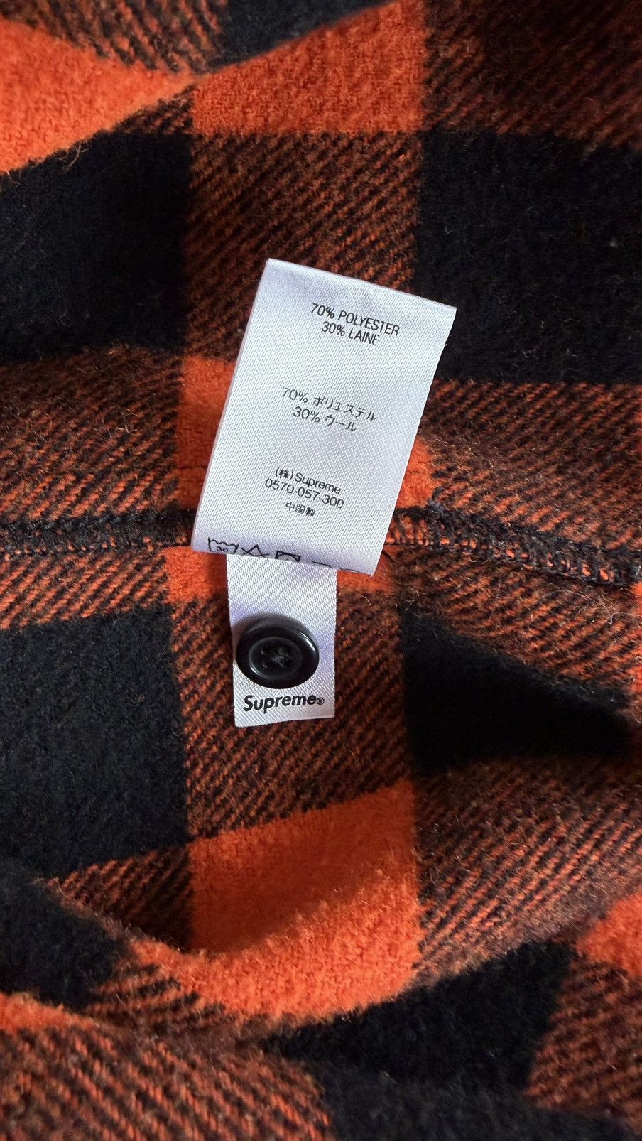 Supreme Supreme 1-800 Buffalo Plaid Shirt Orange FW18 – Size L Size US L / EU 52-54 / 3 - 6 Thumbnail